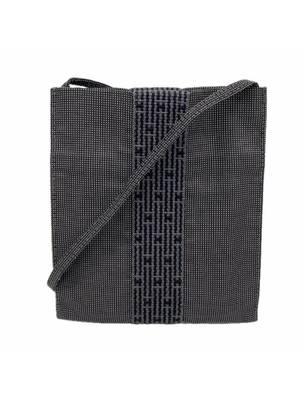 Hermes Shoulder Bag Herline Pochette Nylon Gray